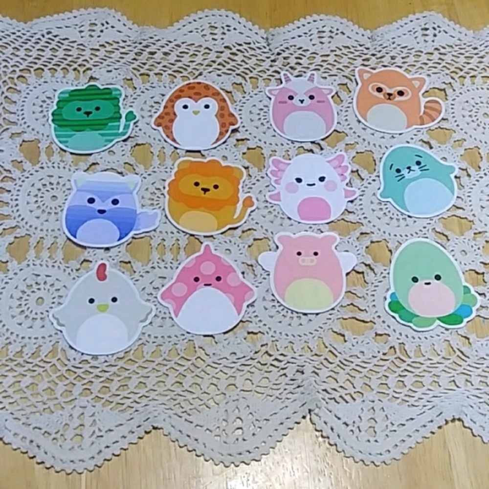 Cute animals, colorful stickers for  laptop, lockers, crafts